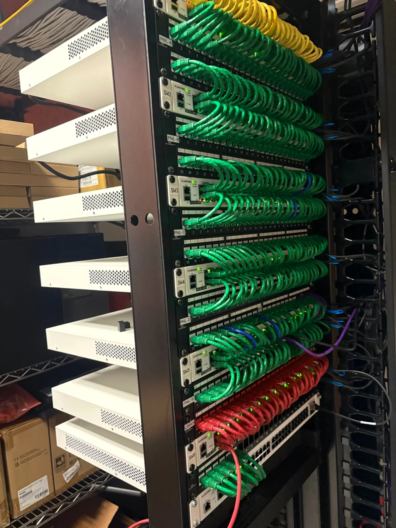 CableLAN managed network rack installation